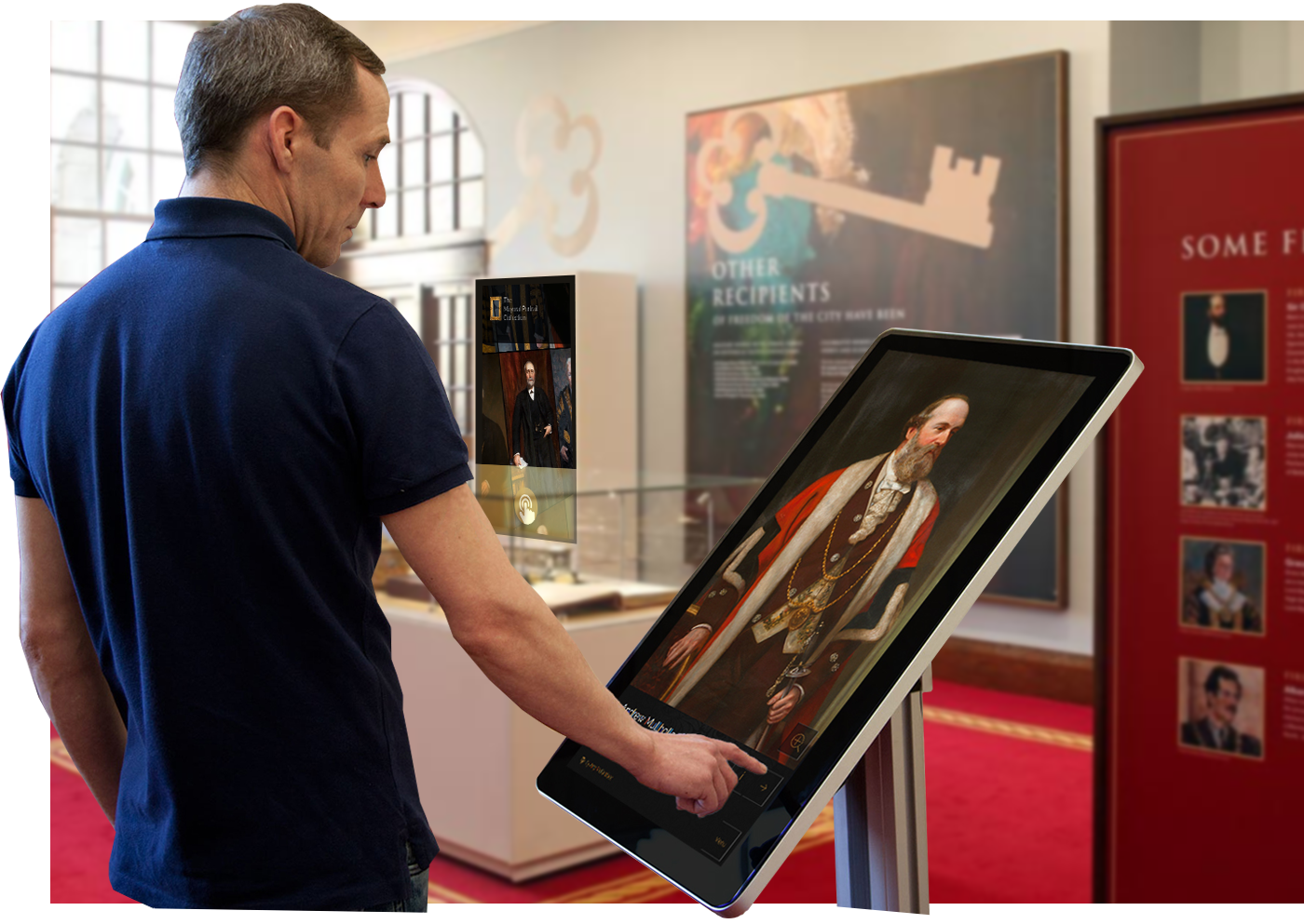 Belfast City Hall Exhibition interactive touchscreens